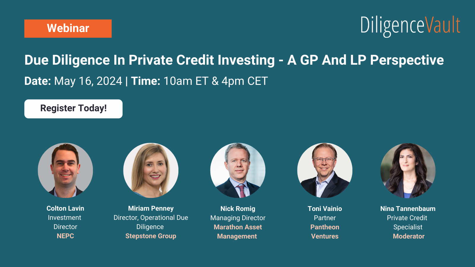 Webinar: Due Diligence In Private Credit Investing