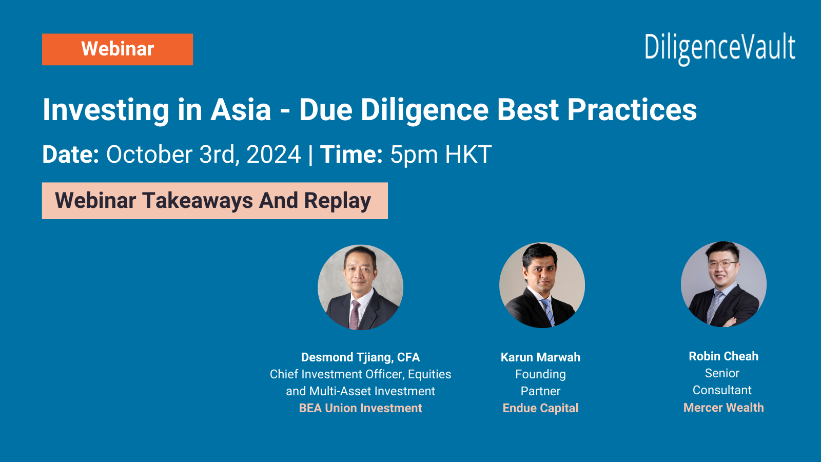 DiligenceVault - Investing In Asia (Takeaways and Webinar Replay)