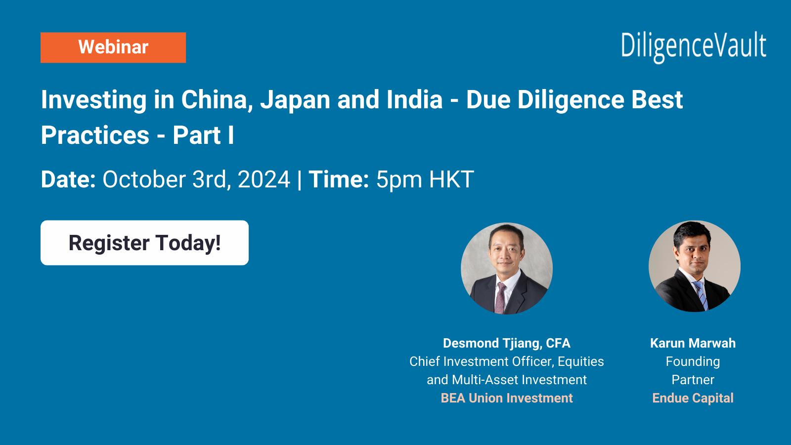 Investing In Asia - DiligenceVault Webinar