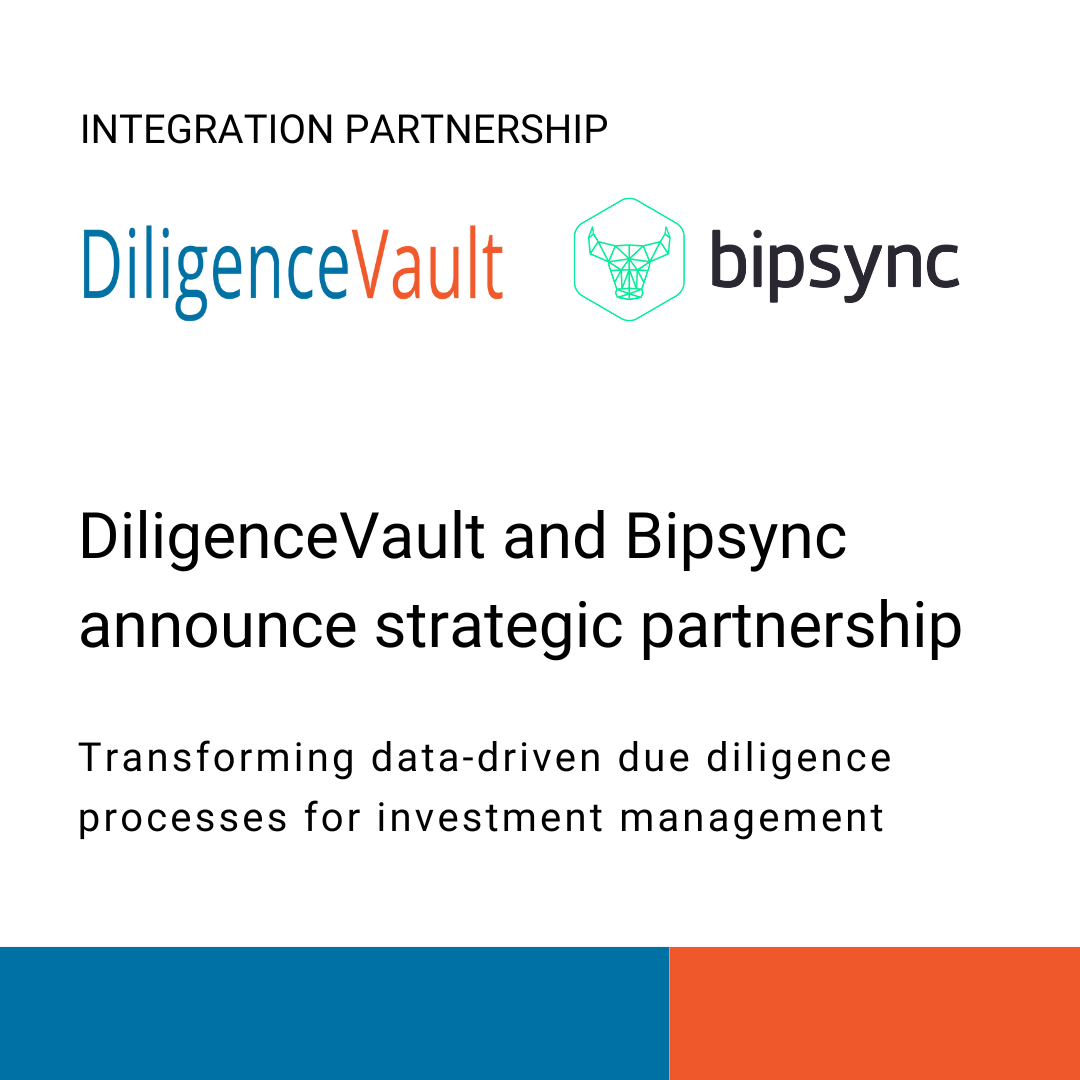 DiligenceVault and Bipsync announce strategic partnership