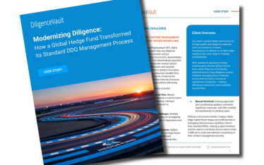 Global Hedge Fund Transformed its Standard DDQ Management Process