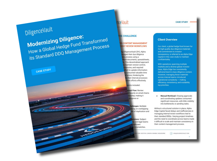 Global Hedge Fund Transformed its Standard DDQ Management Process