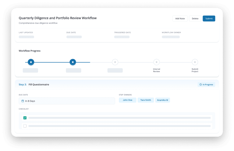 DiligenceVault Workflow Automation